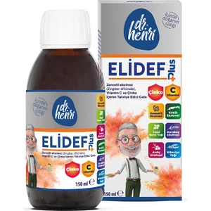 Dr. Henri Elidef Plus, Vitamin C, Çinko, Zencefil Ekstraktı, Takviye Edici Gıda 150 ml Şurup
