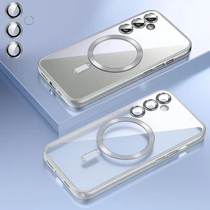 Samsung Galaxy A17 Uyumlu Magsafe Destekli Kamera Korumalı Şeffaf Arka Kapak Telefon Kılıfı