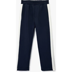 Şardonlu Cep Detaylı Renk Kontrastlı Beli Lastikli Kışlık Eşofman Altı