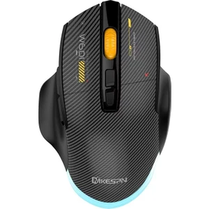Mkespn SXS-W601 7 Tuşlu Gaming Mouse Karbon Fiber 3 Modlu Kablolu - Bluetooth - USB Alıcılı 12800 Dpı Makro Tanımlı Oyun Faresi