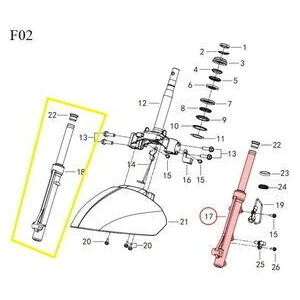 Qj VPS125/LTM125 Ön Amortisör Sağ