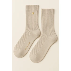 Katia & Bony Kadın Yün Simli Soket Çorap Ekru