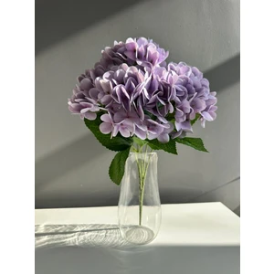 Islak Dokulu Yapay Ortanca Çiçeği-Renkli Ortanca Vazo Çiçeği