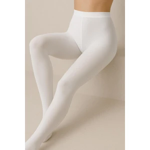 Kadın Orta Kalın Mevsimlik 40 Den Opak Mat Beyaz Külotlu Çorap