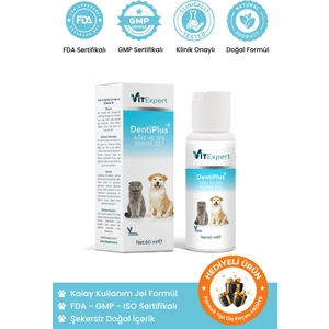 Dentiplus Kedi ve Köpek Ağız ve Diş Bakım Jeli Kolay Kullanım Temizleyici Jel