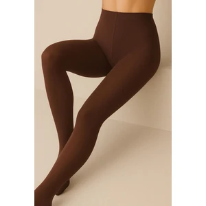Kadın Orta Kalın Mevsimlik 40 Den Opak Mat Kestane Külotlu Çorap