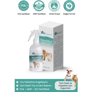 Dermaplus Kedi Köpek Kıtık Açıcı Kolay Tarama Tüy Dökülmesi Önleyici Bitkisel Tüy Deri Bakım Spreyi
