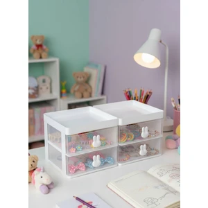 Wish Home 2 Çekmeceli Masaüstü Organizer - Takı, Toka ve Mini Lego Düzenleyici Kutu