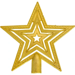 Patladı Gitti Yılbaşı Çam Ağacı Süsü 15 cm Gold Yıldız Tepelik