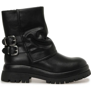 25K-8103 5pr Siyah Kadın Biker Bot