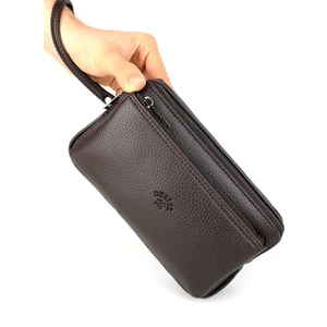 Derise Club Erkek Kahverengi El Çantası Bileklik Kemerli Portföy Çanta El Çantası