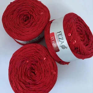 Feza Group Dior Fantezi Pullu El Örgü Ipliği, 100 Gr, 310 M
