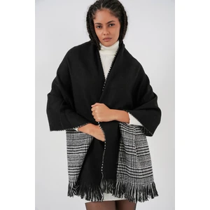 Kadın Yumuşak Dokulu Kalın Şal Atkı 15951 - Siyah