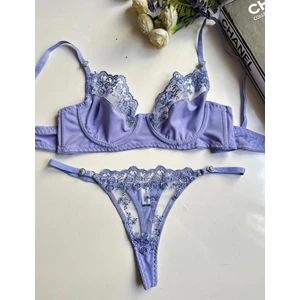 Hama Love Kadın Lila/mor Dantel Saten Iç Çamaşır Takımı