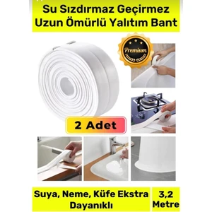 2 Adet Duş Pvc Lavabo Küvet Tezgah Banyo Mutfak Pencere 3,2 mt Su Geçirmez Sızdırmaz Yalıtım Bant