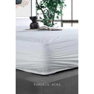 Limon Soft Pamuklu Fitted Full Kenar Su Sıvı Geçirmez Yatak Koruyucu Alez Çarşaf Beyaz 150X200