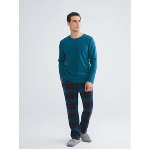 Lc Waikiki Yeni Sezon Standart Kalıp Ekose Polar Erkek Pijama Takımı