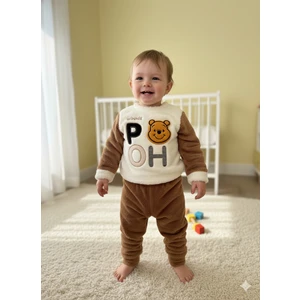Eslora Baby Sevimli Winnie The Pooh Temalı Peluş Bebek Takım Yumuşacık ve Konforlu Erkek Takım Bebek Kıyafeti