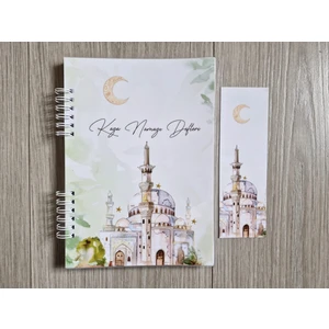 Etiket Dükkanım Kaza Namazı Defteri Yeşil Camili 5 Yıllık-Pvc Kapak