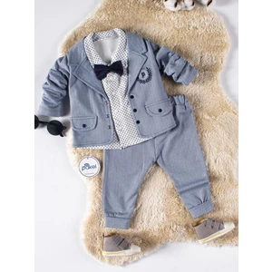 Mini Pakel Ceketli Papyonlu 3'lü 9-18 Ay Takım