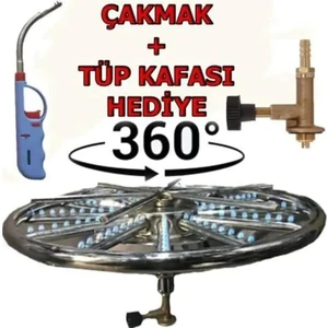 38 Cm Döner Başlıklı Portatif Künefe - Kadayıf - Balık - Börek Pişirme Ocağı