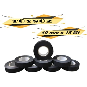 Tüysüz Bez Bant Elektrik Kablo Bandı 19 mm x 15 Metre 8 Adet
