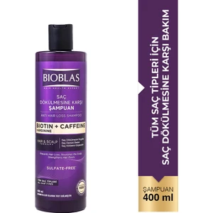 Kafein Arjinin Biotin Şampuan Dökülme Karşıtı Sülfatsız Formül 400 ml