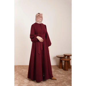Ande Tesettür Şanel Kışlık Ferace - Bordo