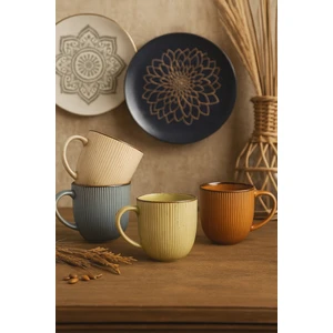 Kadıkızı 4 Parça Calma Noma 4 Kişilik Porselen Kupa Takımı 240 cc