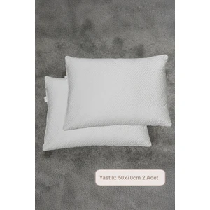 Kapitone Yastık 2 Adet (50X70 Cm) Beyaz