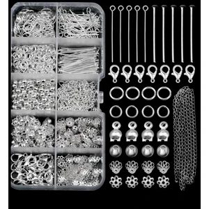 Yiğit Aksesuar 440 Adet Gümüş Kolye Bileklik Bilezik Yapım Kiti Seti Takı Malzemeleri