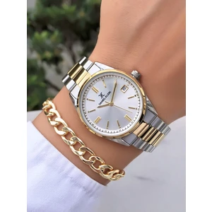 Orijinal Çelik Kadın Kol Saati Su Geçirmez Gold Gümüş Renk Hediye Bileklik DKH482