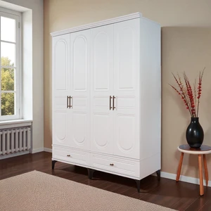 Slope 4 Kapılı Mdfayaklı Tasarım Country Gardırop