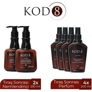 Kod 8 Tıraş 250 ml x 2+Parfüm 200 ml x 4