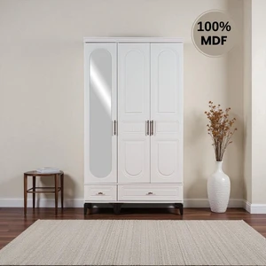 Slope 3 Kapaklı Mdf Ayaklı Tasarım Country Gardırop