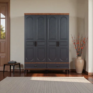 Slope 4 Kapılı Mdfayaklı Tasarım Country Gardırop