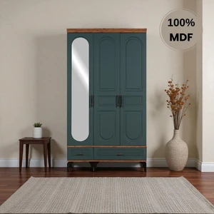 Slope 3 Kapaklı Mdf Ayaklı Tasarım Country Gardırop