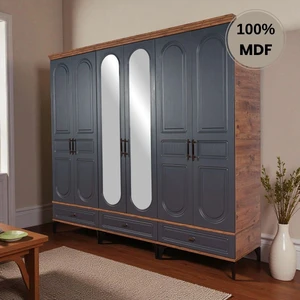 Slope 6 Kapaklı Mdf Ayaklı Tasarım Country Gardırop