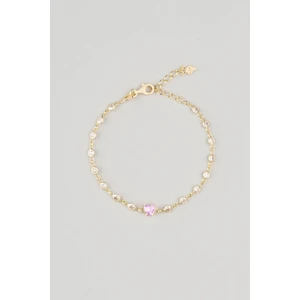 So CHIC Aşk Yolu 18 Ayar Sarı Altın Kaplama 18 cm Gümüş Bileklik