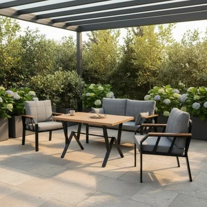 NERGİZ 2 1 1 MASA BAHÇE BALKON MUTFAK MOBİLYASI,KAYRAK GRİ