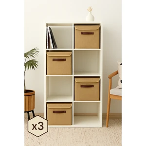 Aydev Home Collection Jüt Kapaklı Dolap Içi Çamaşır Oyuncak Düzenleyici Katlanır Saklama Kutusu 30X30X30 cm