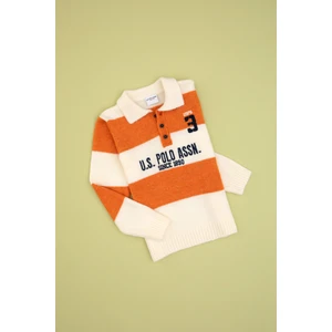 U.S. Polo Assn. Erkek Çocuk Bakır Polo Yaka Kazak 50311088-VR182