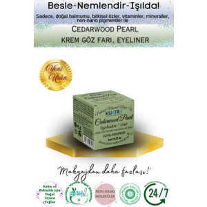 Cedarwood Pearl Krem Far, Eyeliner Doğal Içerikli, (Makyaj Beraberinde Çok Değerli Besleyici Cilt Bakımı)