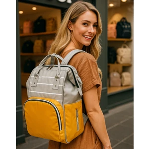 Anne Bebek Bakım Sırt Çantası Organizatör Fonksiyonel Termal Biberon Gözlü, Su Geçirmez Kumaş