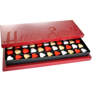 Yaldızlı Mini Kalp Çikolata (33 Adet)