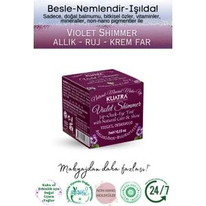 Violet Shimmer Lip-Cheek-Eye ‘tint’ Doğal Içerikli Allık, Ruj, Göz Farı (Makyaj ve Cilt Bakımı)