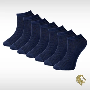 Lion Monroe Bambu Erkek 7’li Patik Düz Siyah Çorap Dikişsiz Premium Paket