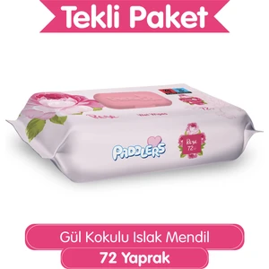 Gül Kokulu 72'li Islak Mendil