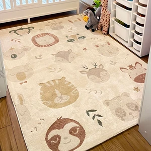 Cool Halı Klein 04 Pastel Renk Yumuşak Çocuk Halısı Kız Çocuk Odası Halısı Hayvan Figür Bebek Halısı