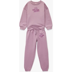 Regular Fit Nakışlı Pamuk Karışımlı Eşofman Takımı